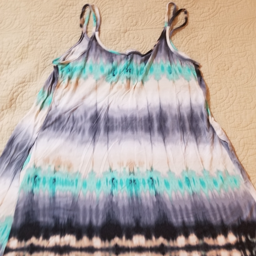 Tie die beach cover up
